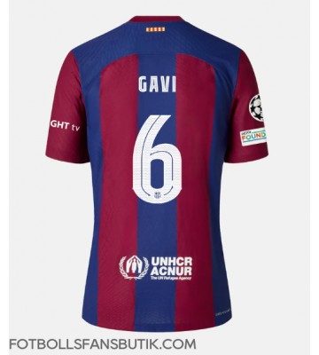 Barcelona Paez Gavi #6 Replika Hemmatröja 2023-24 Kortärmad